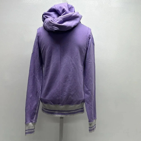 Lululemon Y2K Flashback Jacket Full Zip Hooded Hoodie Sweatshirt Purple Gray 4 - Picture 6 of 10